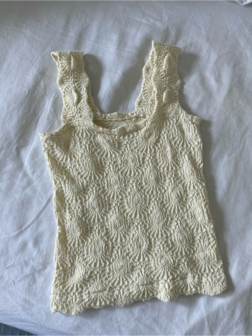 Free People Love Letter Cami Cream - Picture 5 of 5